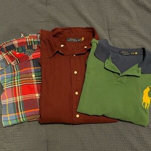 Lot of 3 Polo Ralph Lauren Men’s Shirts